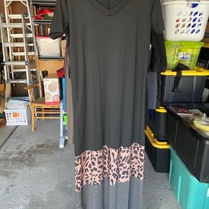 Animal print maxi dress